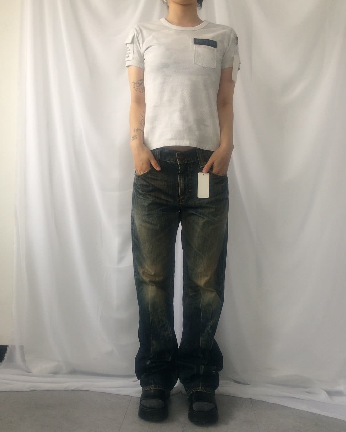 Avirex camo pattern t shirt 상품이미지1