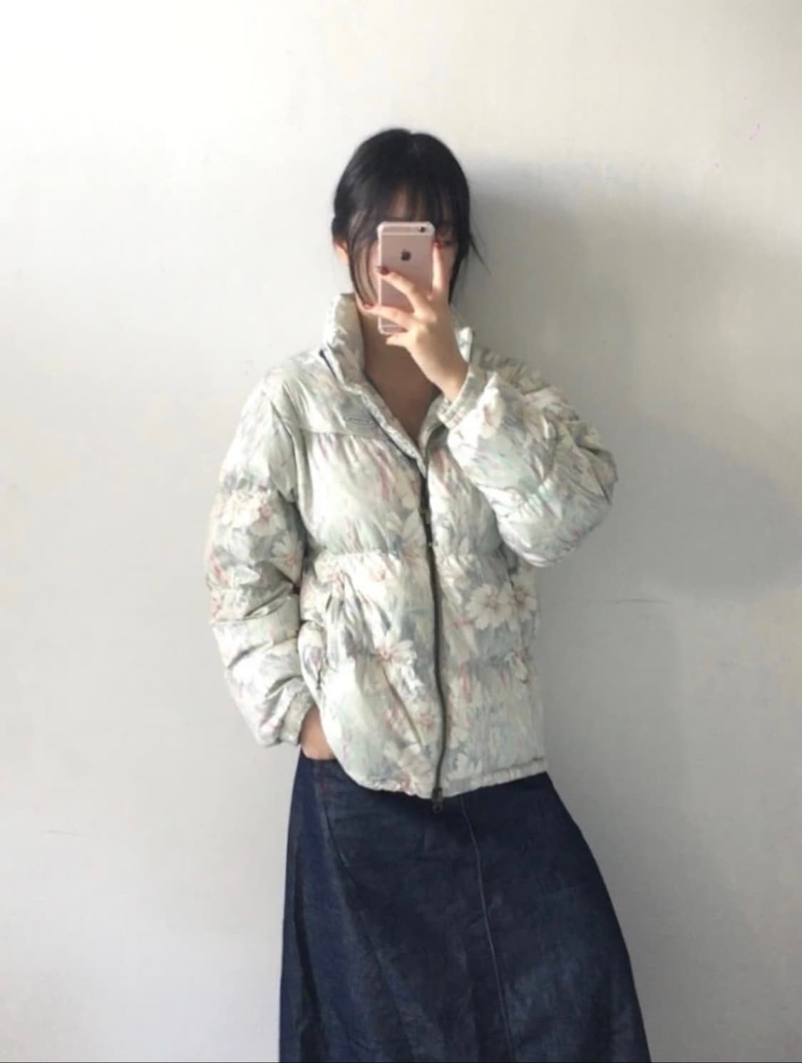 스컬프터 플로럴 덕다운 패딩 상품이미지2