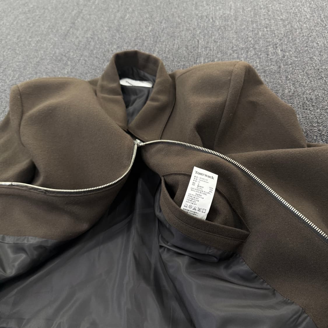 TonyWack 토니웩 버진 울 크롭 블루종 자켓 상품이미지10