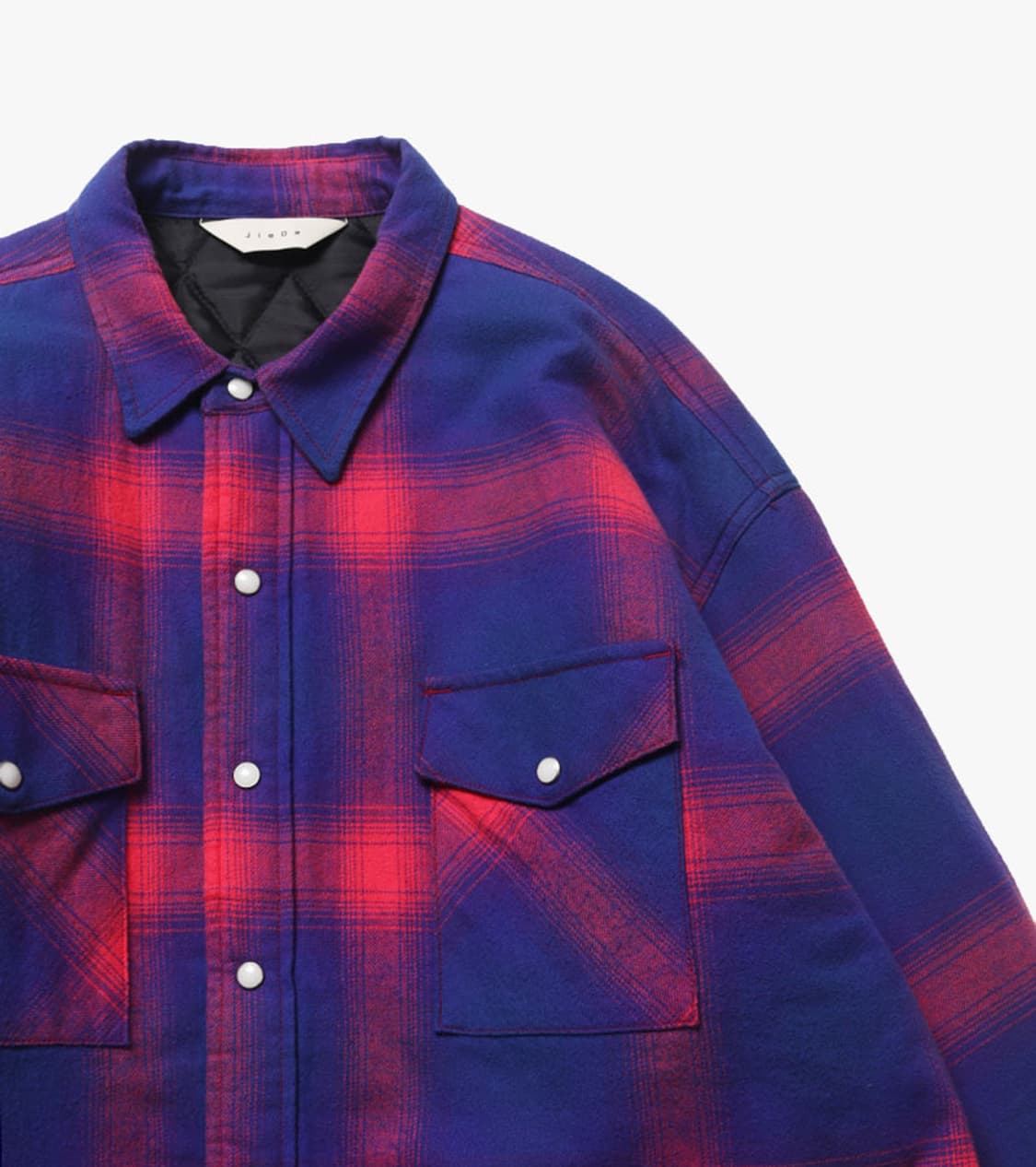 JIEDA - OMBRE CHECK PADDING SHIRT 상품이미지4