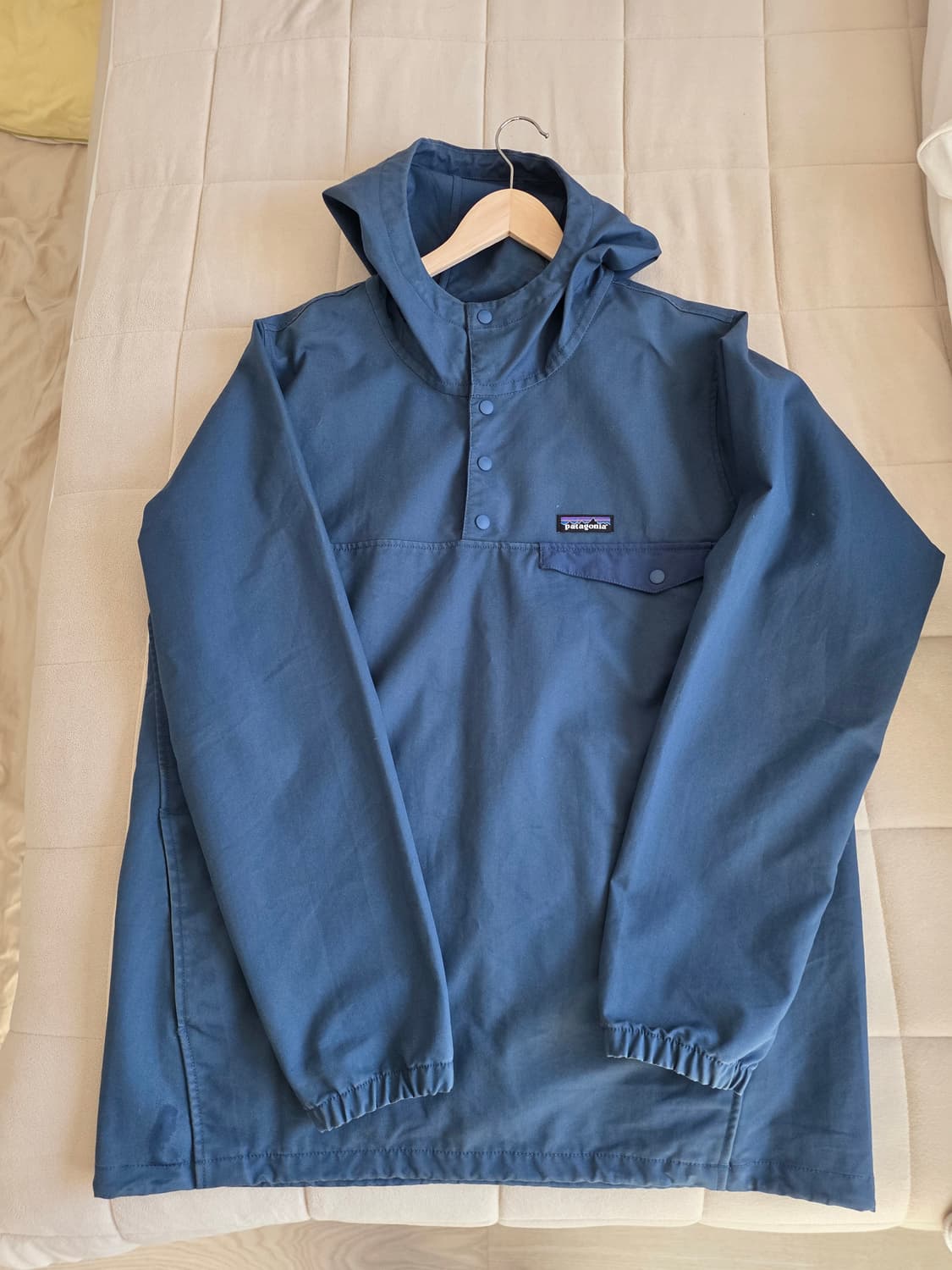 파타고니아 메이플 스냅-티 코튼 후디 풀오버 M 블루 상품이미지2
