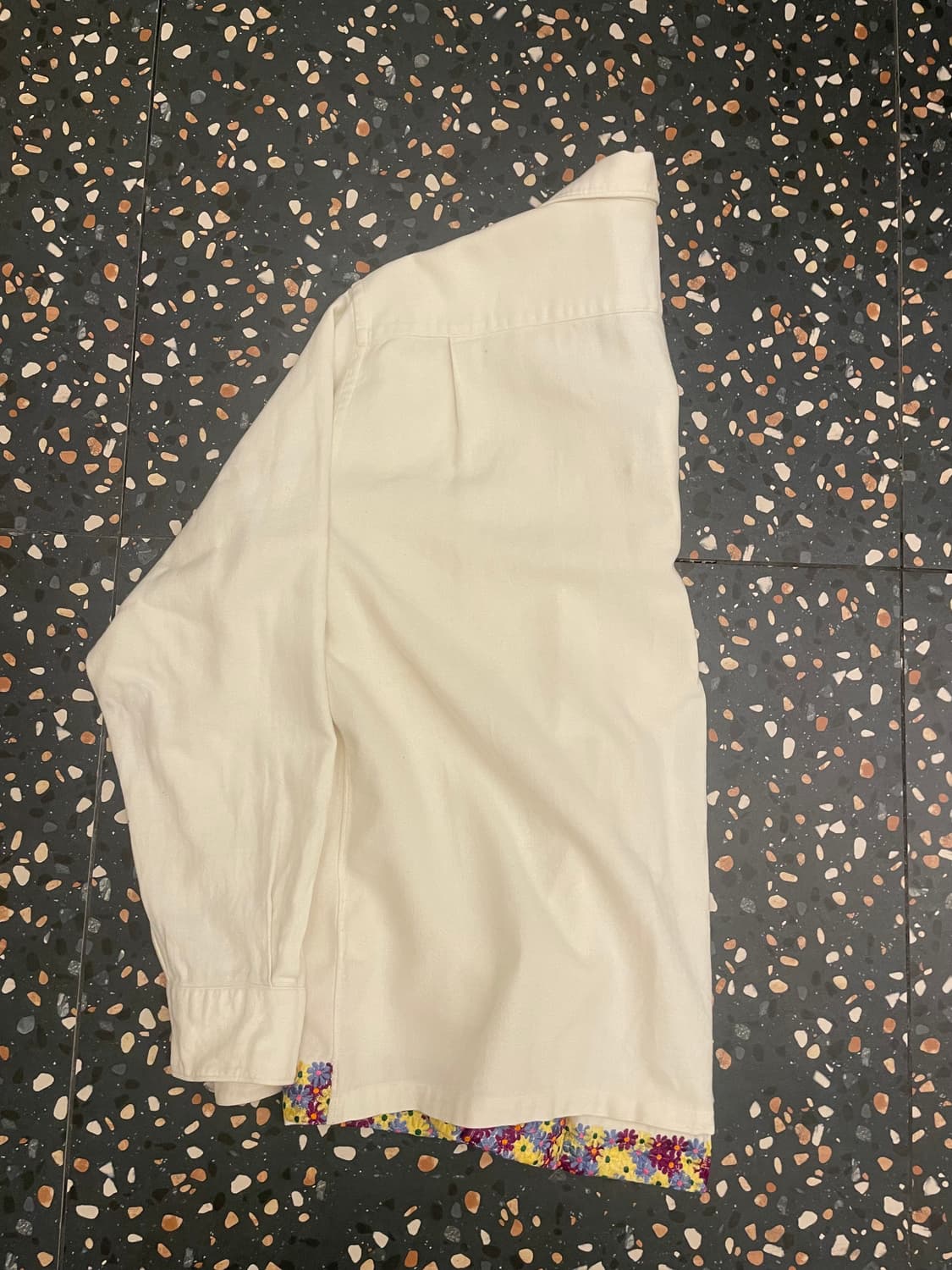 꼼데가르송옴므 다나카기 플라워자수 오픈카라셔츠 상품이미지3