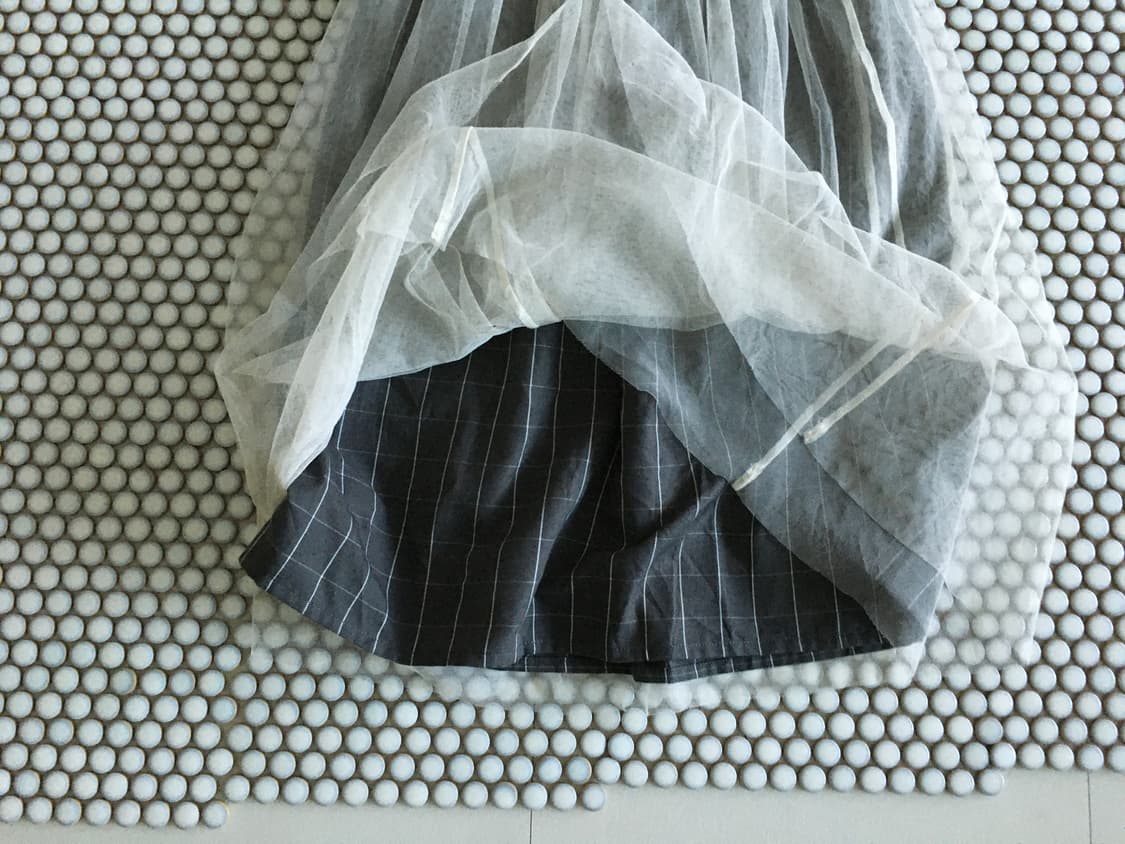 tulle layered check skirt 상품이미지4