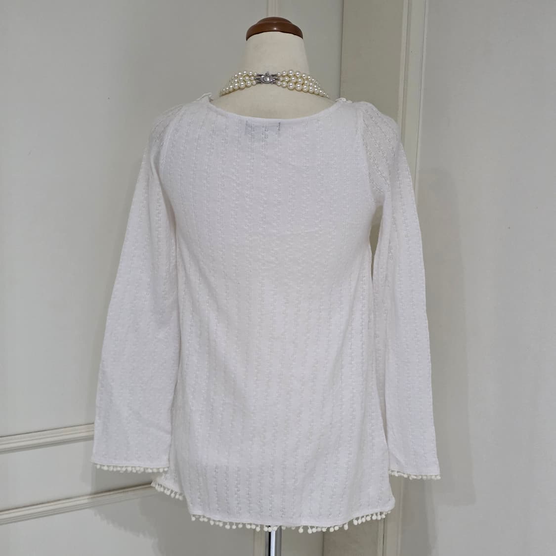 세실맥비 일본빈티지)화이트 갸루 오리엔탈 모리걸 니트슬리브 상품이미지3