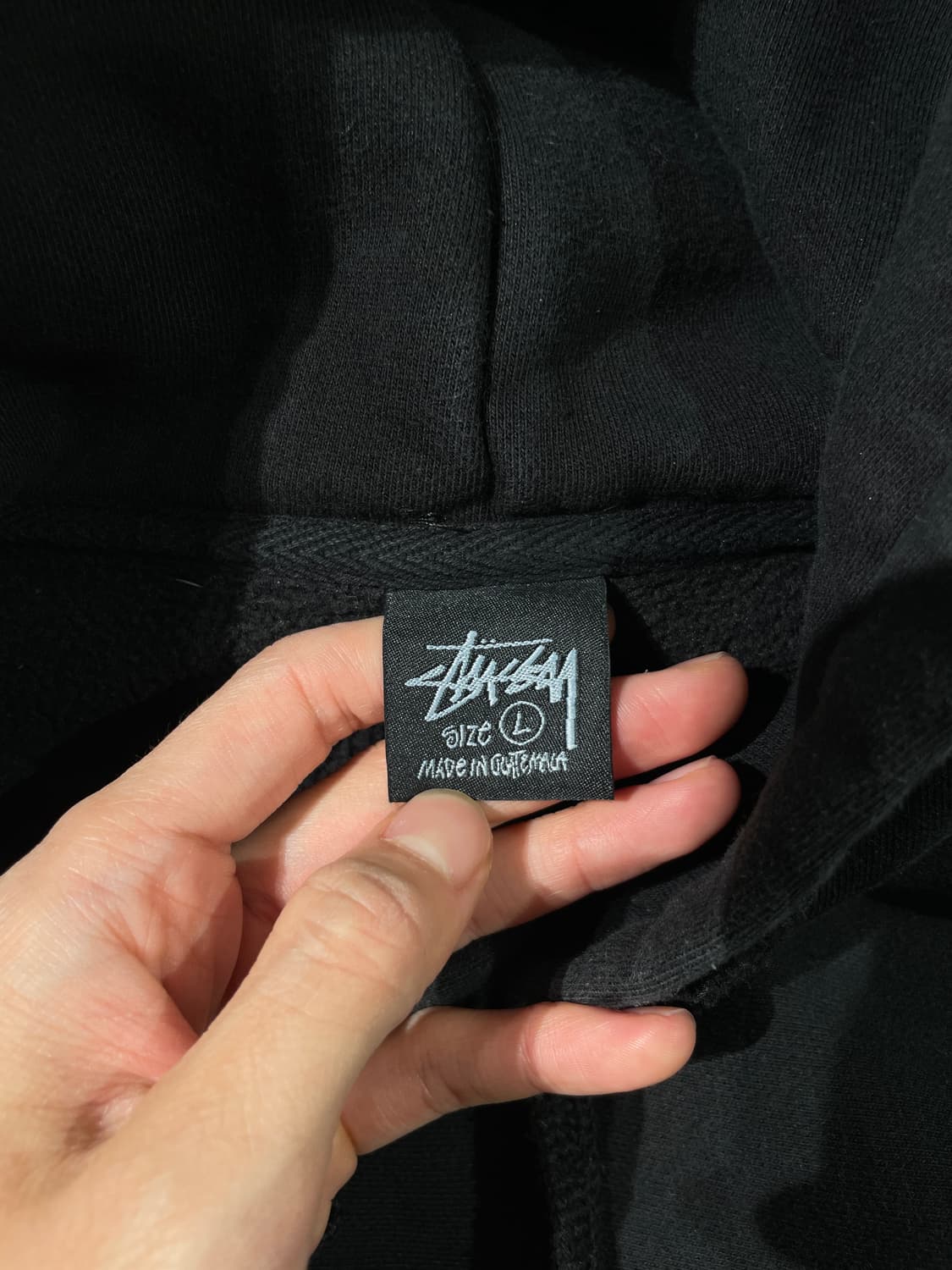 스투시 블랙 로고 베이직 캥거루 포켓 후디 상품이미지7