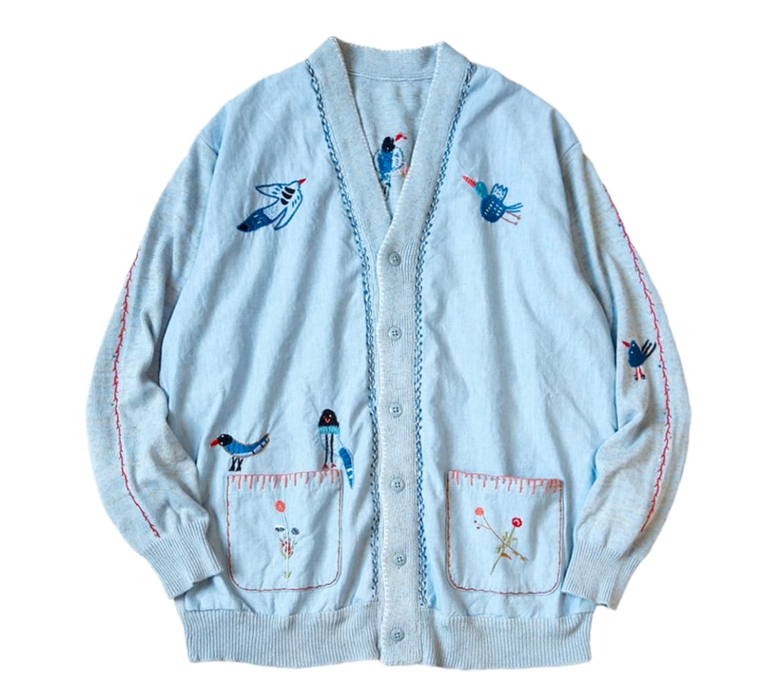 캐피탈 니트 x 샴브레이 맥파이 자수 가디건 색소폰 1사이즈 팝니다 상품이미지1