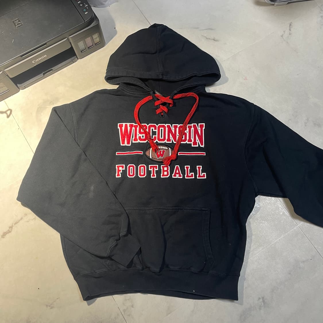 90s 빈티지 후드티 위스콘신 풋볼 상품이미지5