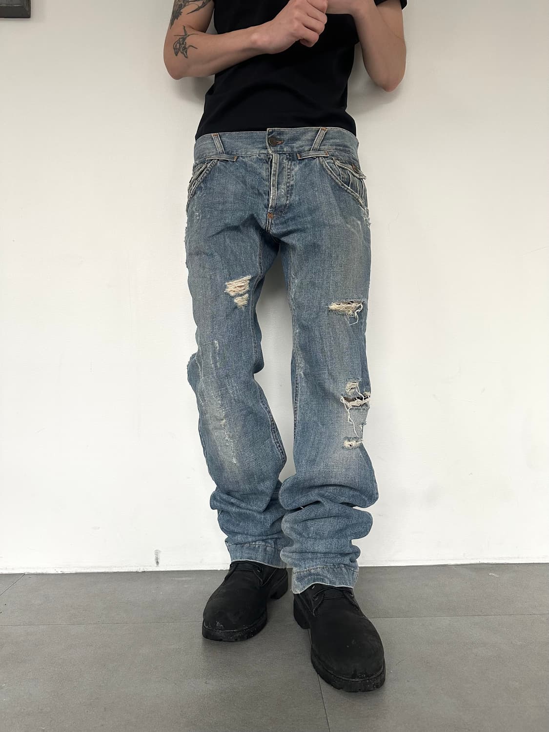 돌체앤가바나 00s 디스트로이드 포켓 데님팬츠 상품이미지2