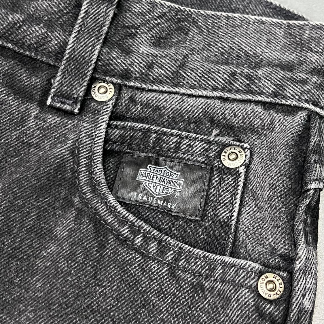  할리데이비슨 흑청 데님 팬츠 y15142 상품이미지5