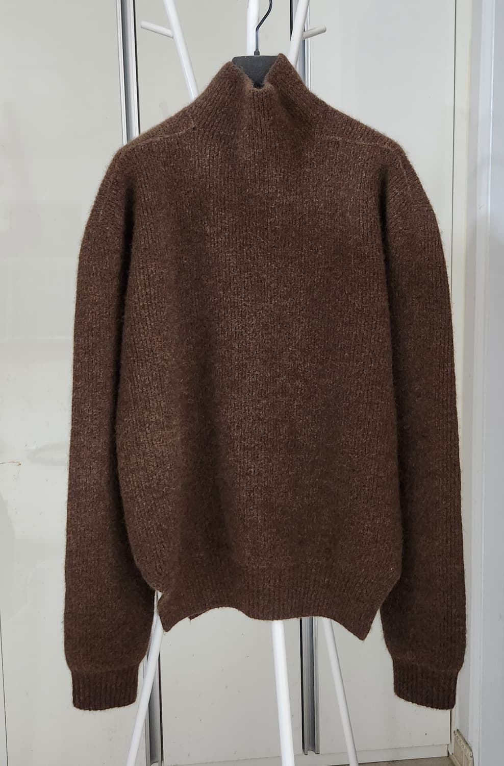 릭오웬스 헤비 알파카 피셔맨 타바드 브라운  상품이미지5