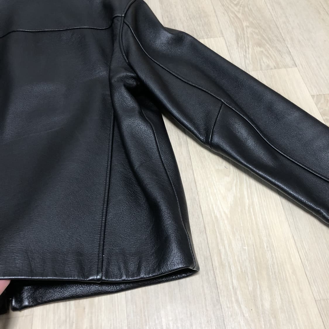 (M) 광희 가죽 시장 소가죽 카우 하이드 카라 집업 자켓 상품이미지8
