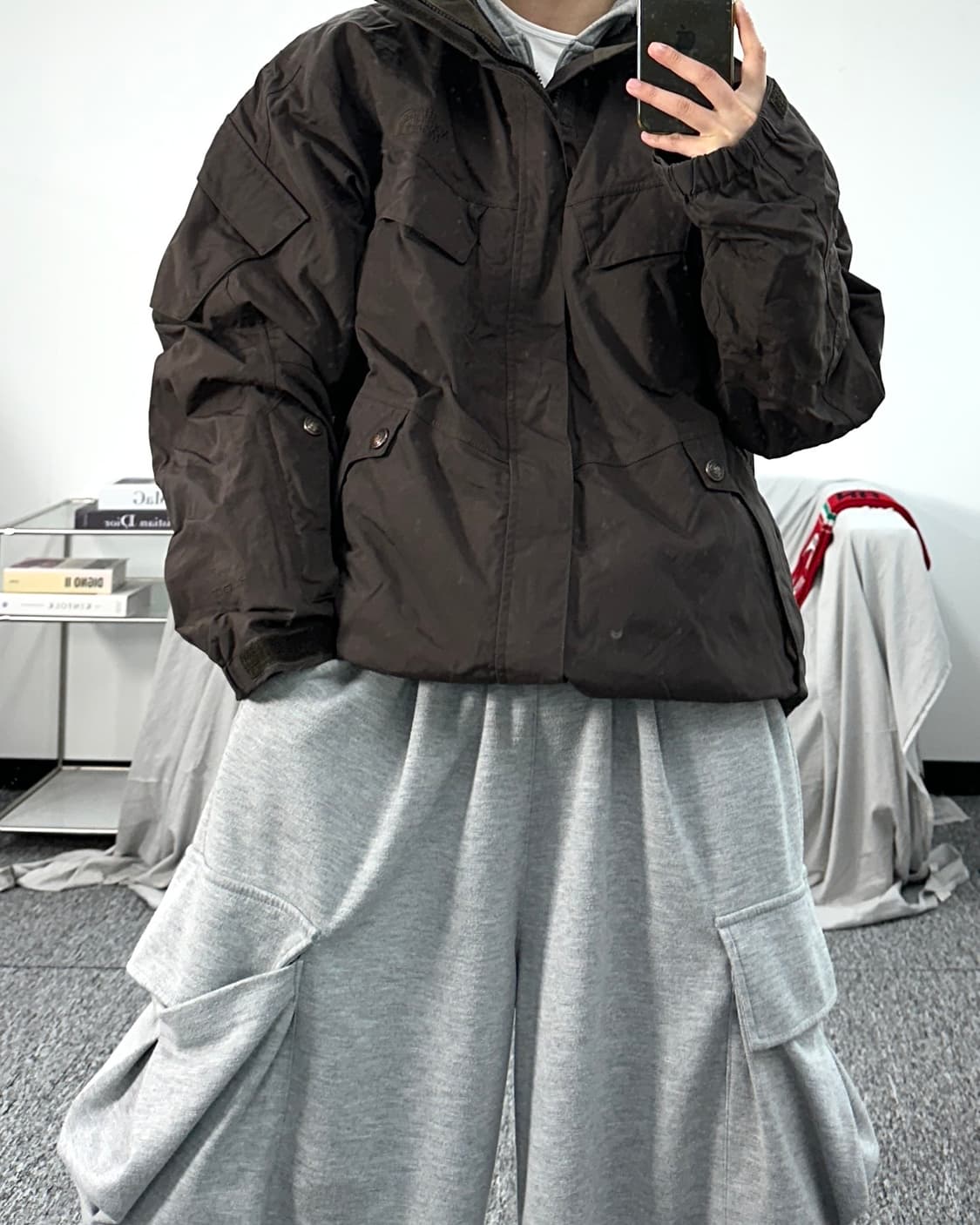 노스페이스 브라운 하이벤트 바람막이 M 상품이미지3