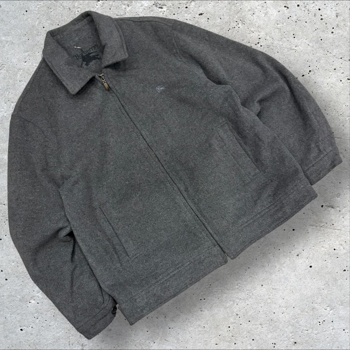 [L] 버버리 그레이 울 집업 블루종 자켓 C830 상품이미지1