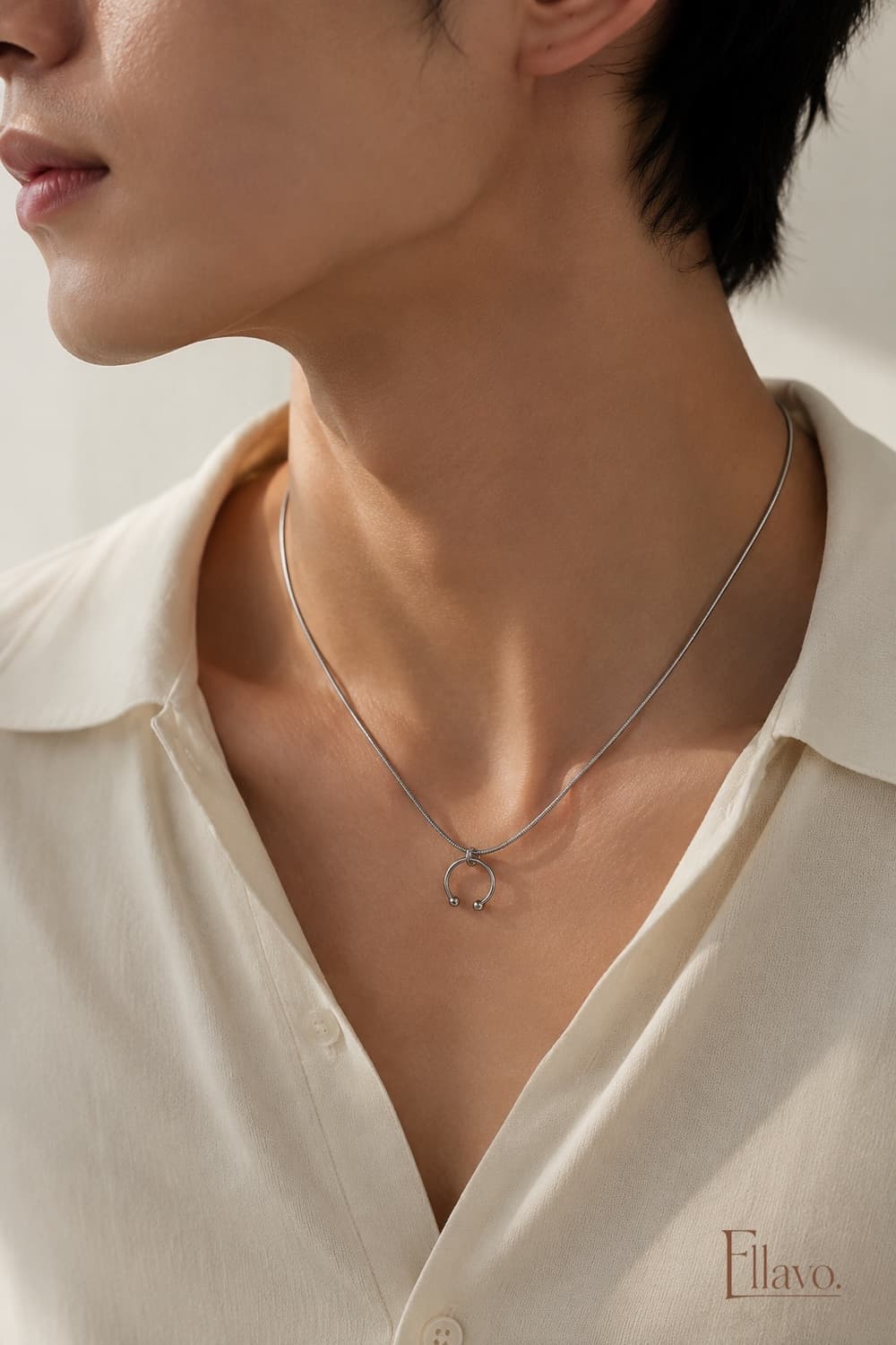 Ellavo Halo Drop Silver Chain 상품이미지6