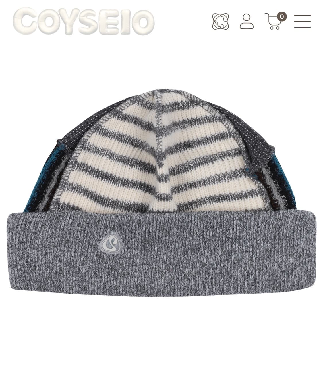 코이세이오 패치워크 비니 그레이 상품이미지1