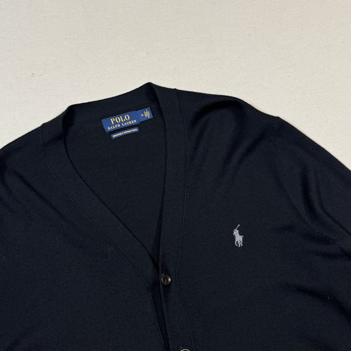 M) 폴로 랄프로렌 그레이 워셔블 메리노 울 가디건 상품이미지4