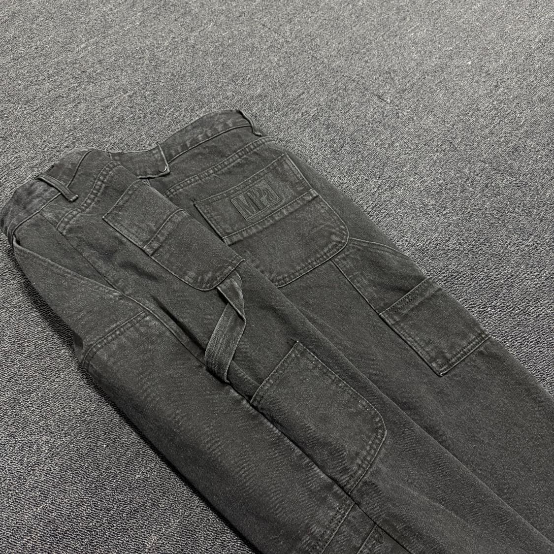 플라스틱 프로덕트 Mpa 더블니 카팬터 블랙 데님팬츠 상품이미지7