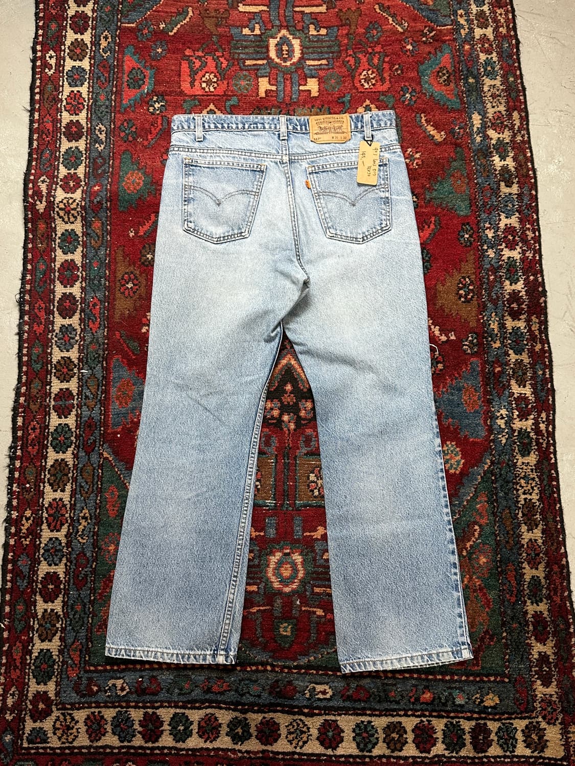 90's 빈티지 리바이스 517 오렌지탭 부츠컷 데님 플레어진 상품이미지3