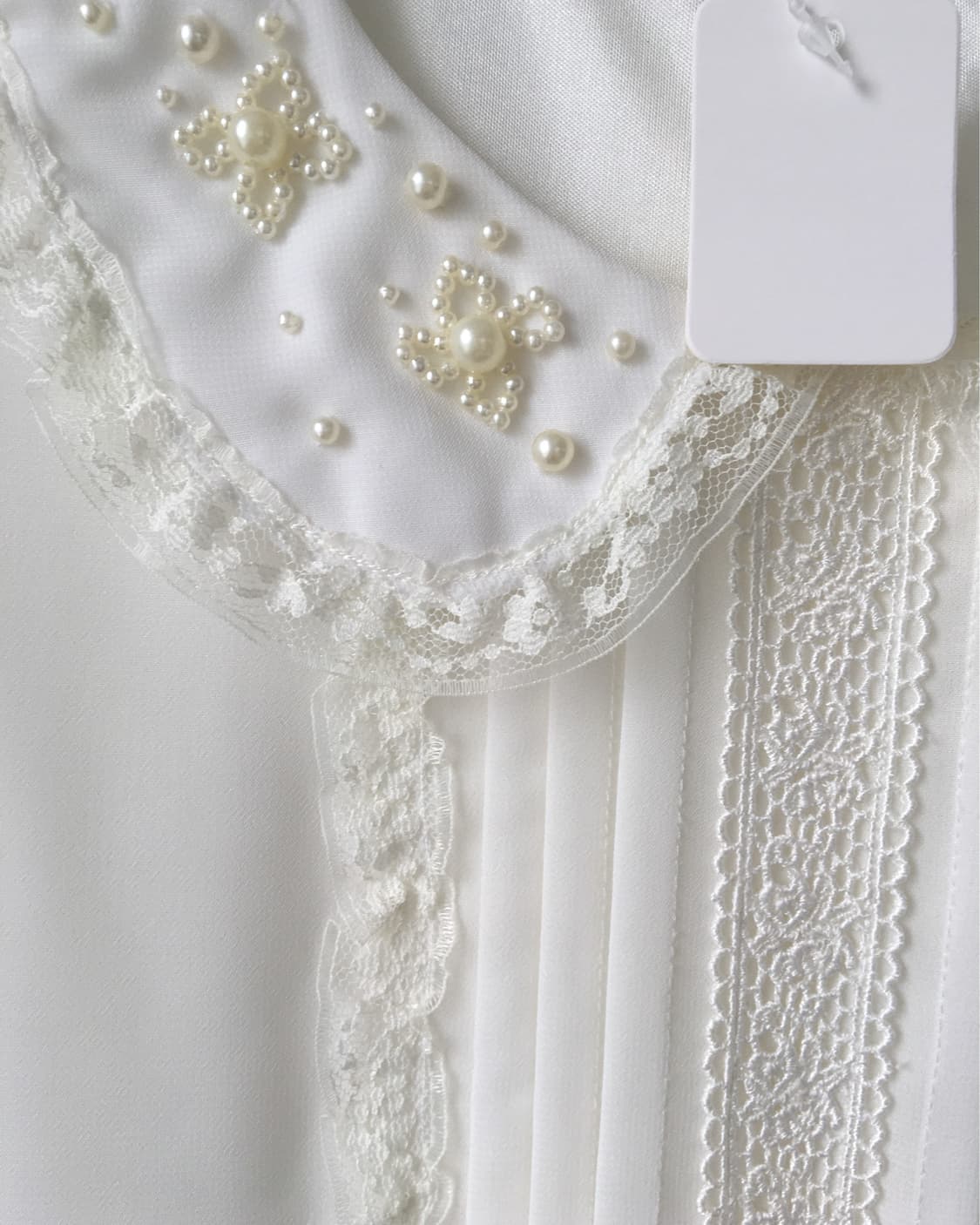 Beads lace trimming blouse 상품이미지6