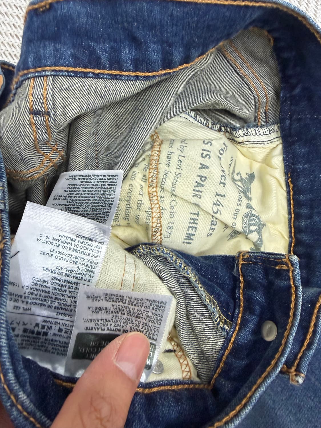 정품) 리바이스 505 청바지 32 상품이미지6