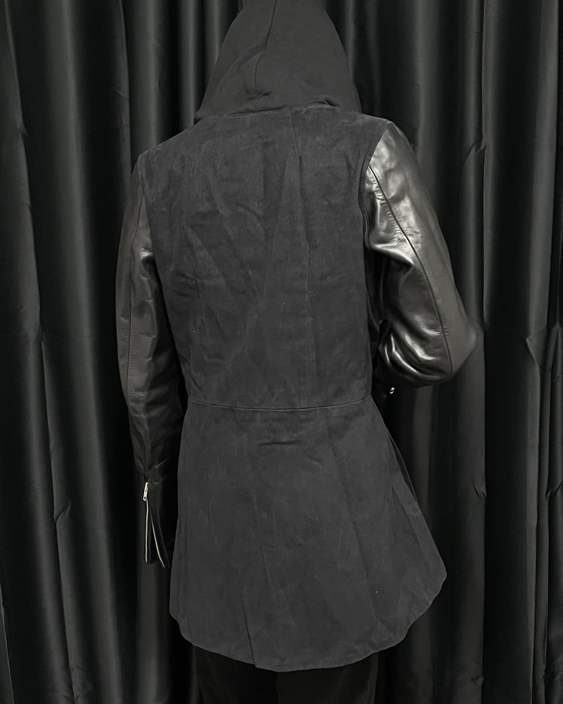 Stud homme horse leather Long Drape Hood 상품이미지3