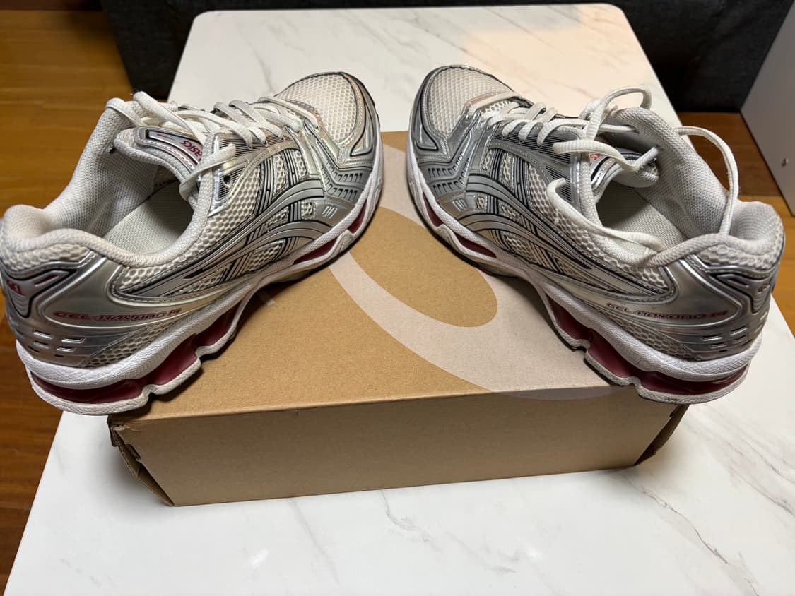 아식스 젤 카야노 14 화이트 퓨어 실버 레드 상품이미지3