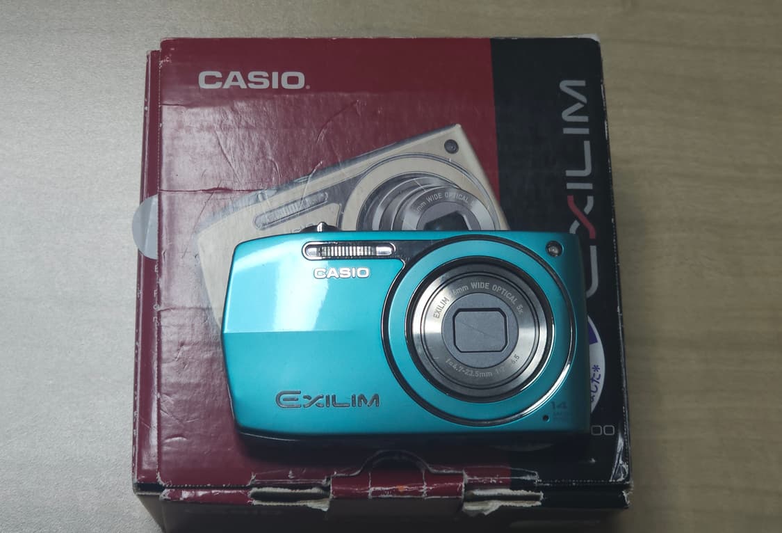 풀박스 ) 작례 있음 ) 카시오 엑슬림 z2300 민트 블루 상품이미지1