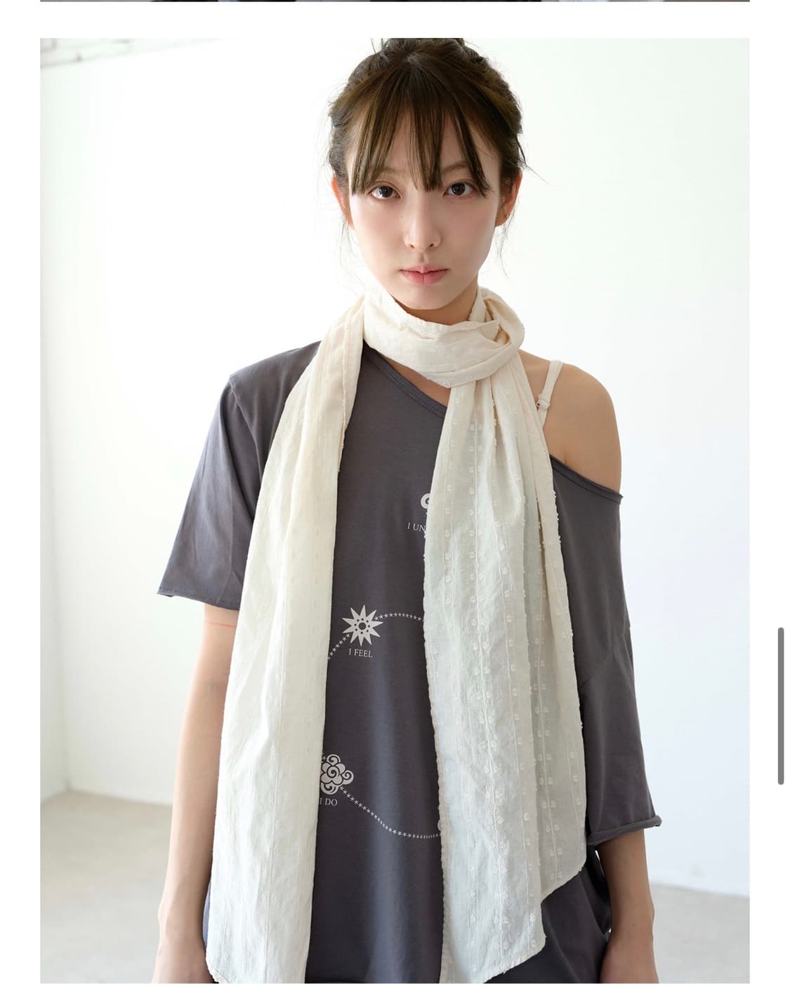 Hasta 하스타 아오이 스카프 아이보리 Aoi Scarf (새상품) 상품이미지1