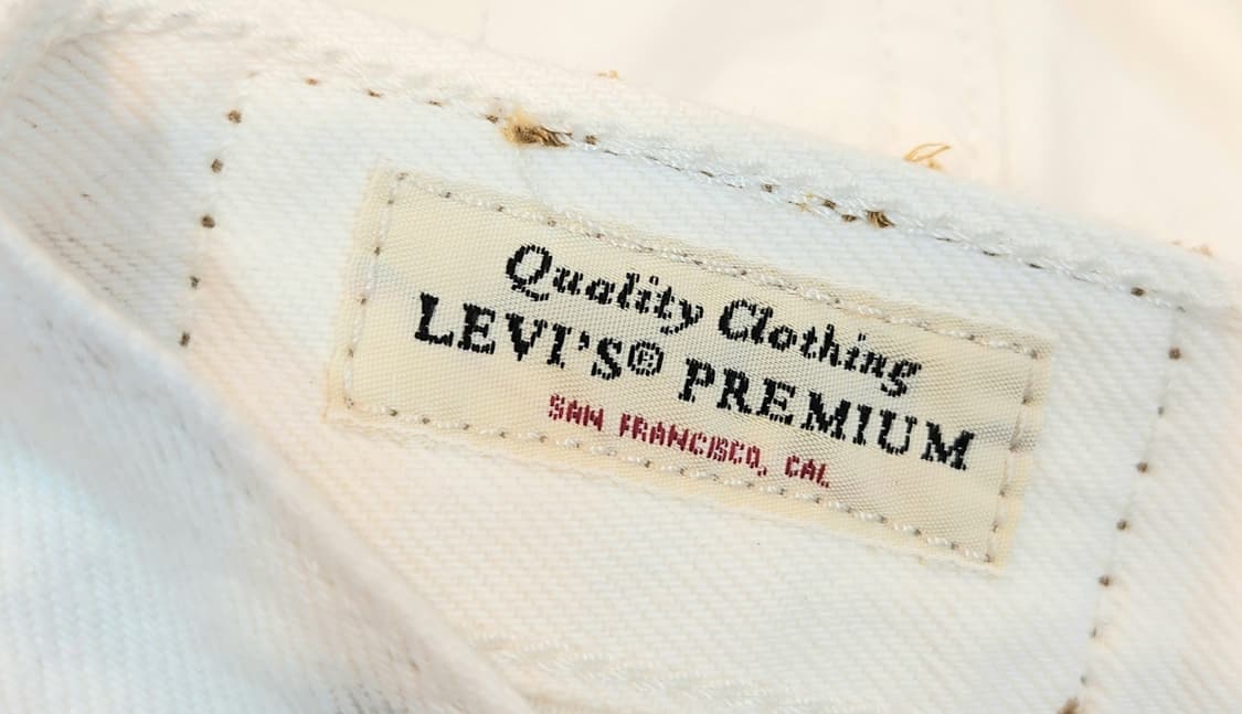 리바이스 프리미엄 흰색 데님 미디 스커트 상품이미지8