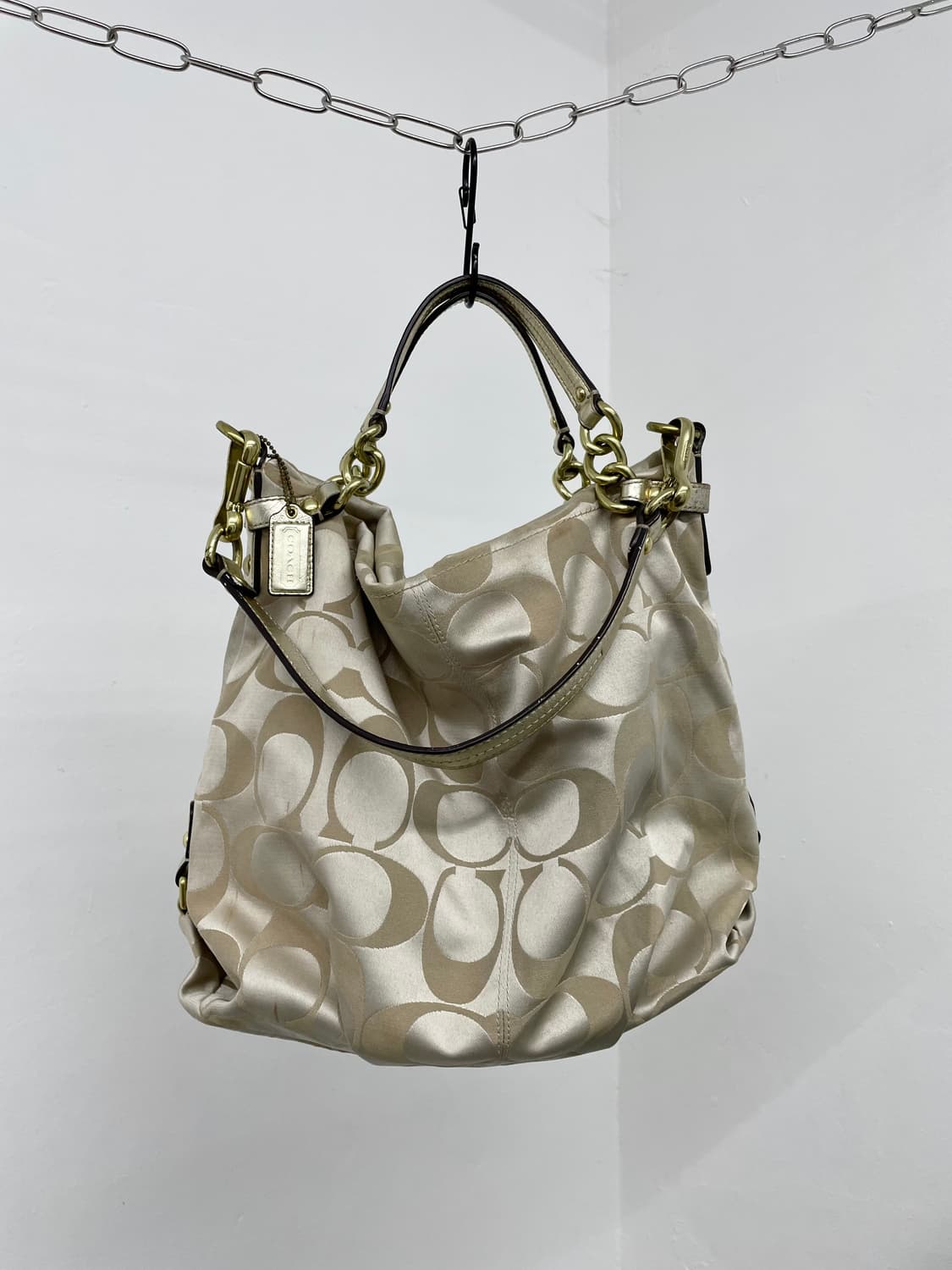 코치 자카드 2way 체인 호보백 상품이미지2