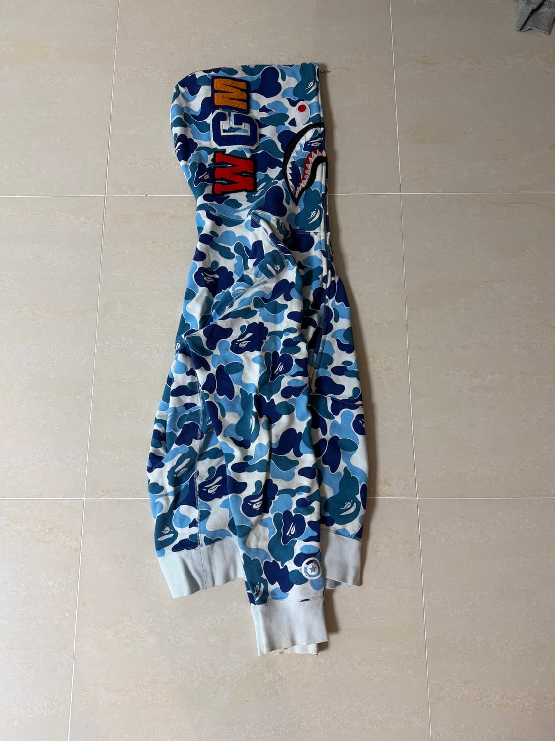 2xl)베이프 청계 블루카모 후드집업 상품이미지2