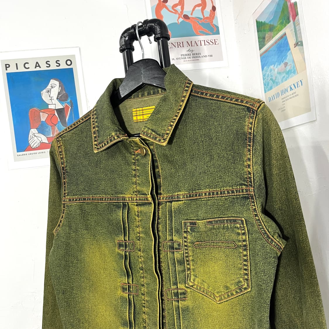 소매 디테일 핀턱 워싱 데님 자켓 상품이미지4