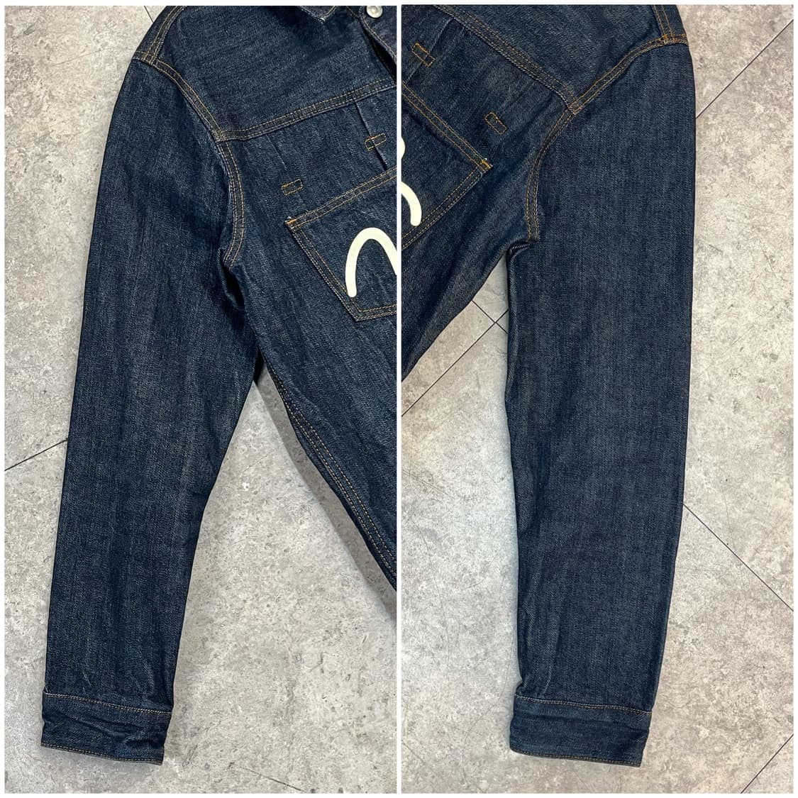 에비수 빅로고 데님 자켓 인디고 105 #csz2305 상품이미지5