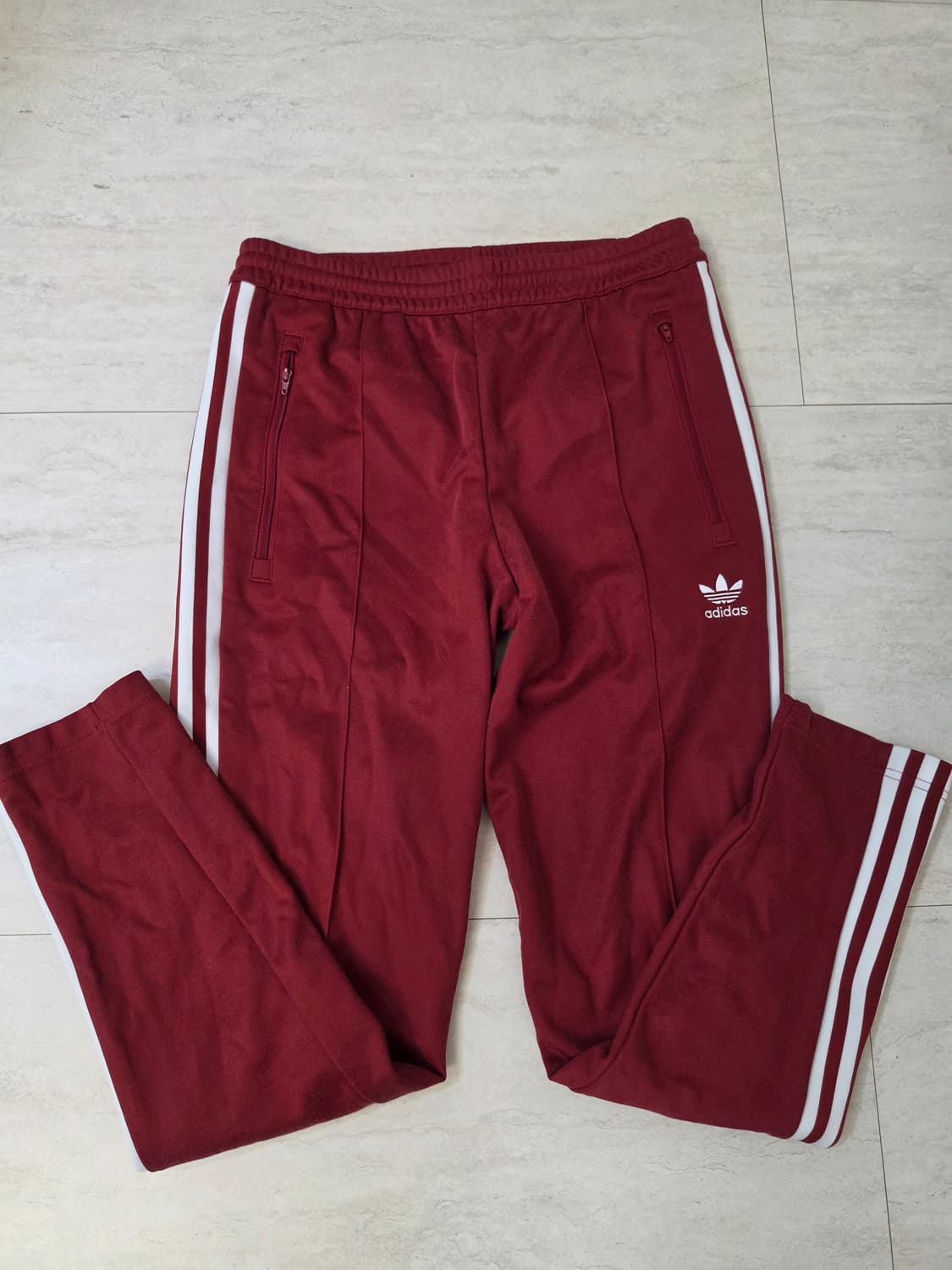 아디다스 삼선 트레이닝 바지 버건디 상품이미지1