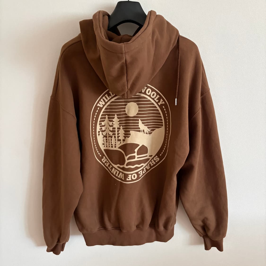 언더베이스 브라운 프린팅 후드티 M 상품이미지6