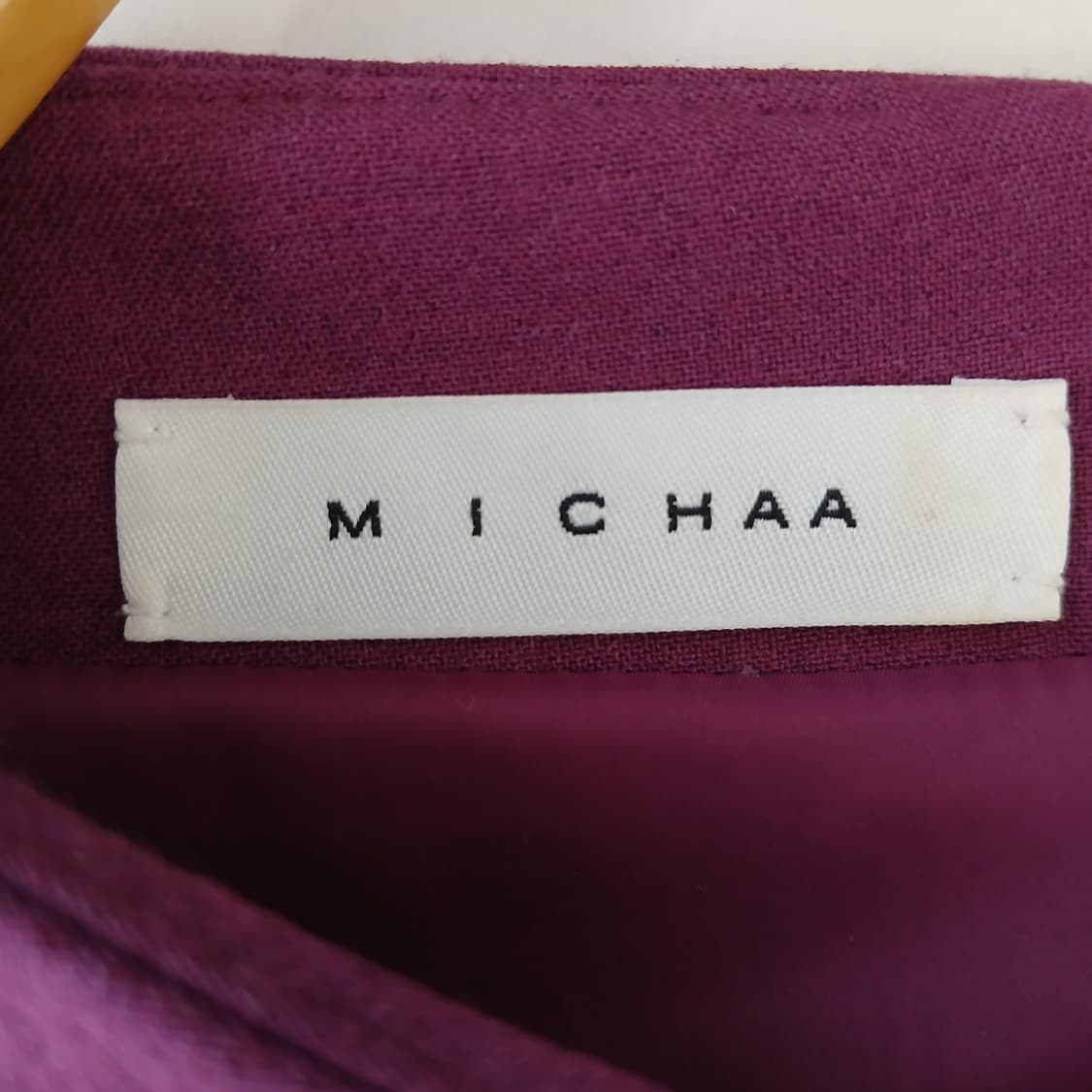 MICHAA 미샤 퍼플 금장 버튼 롱 원피스 상품이미지7
