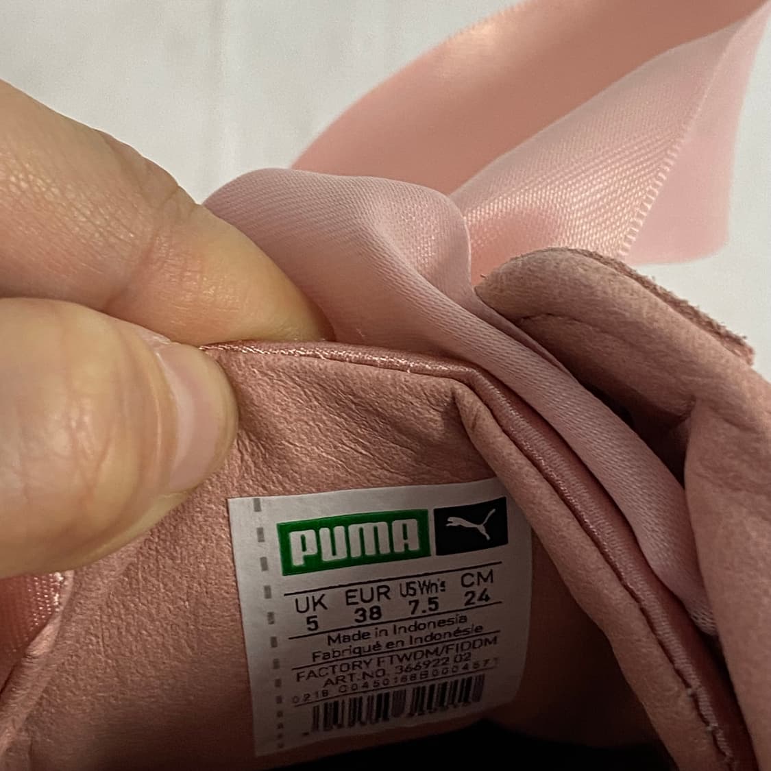 퓨마 puma 스웨이드 하트 스니커즈 핑크 웨딩 상품이미지8