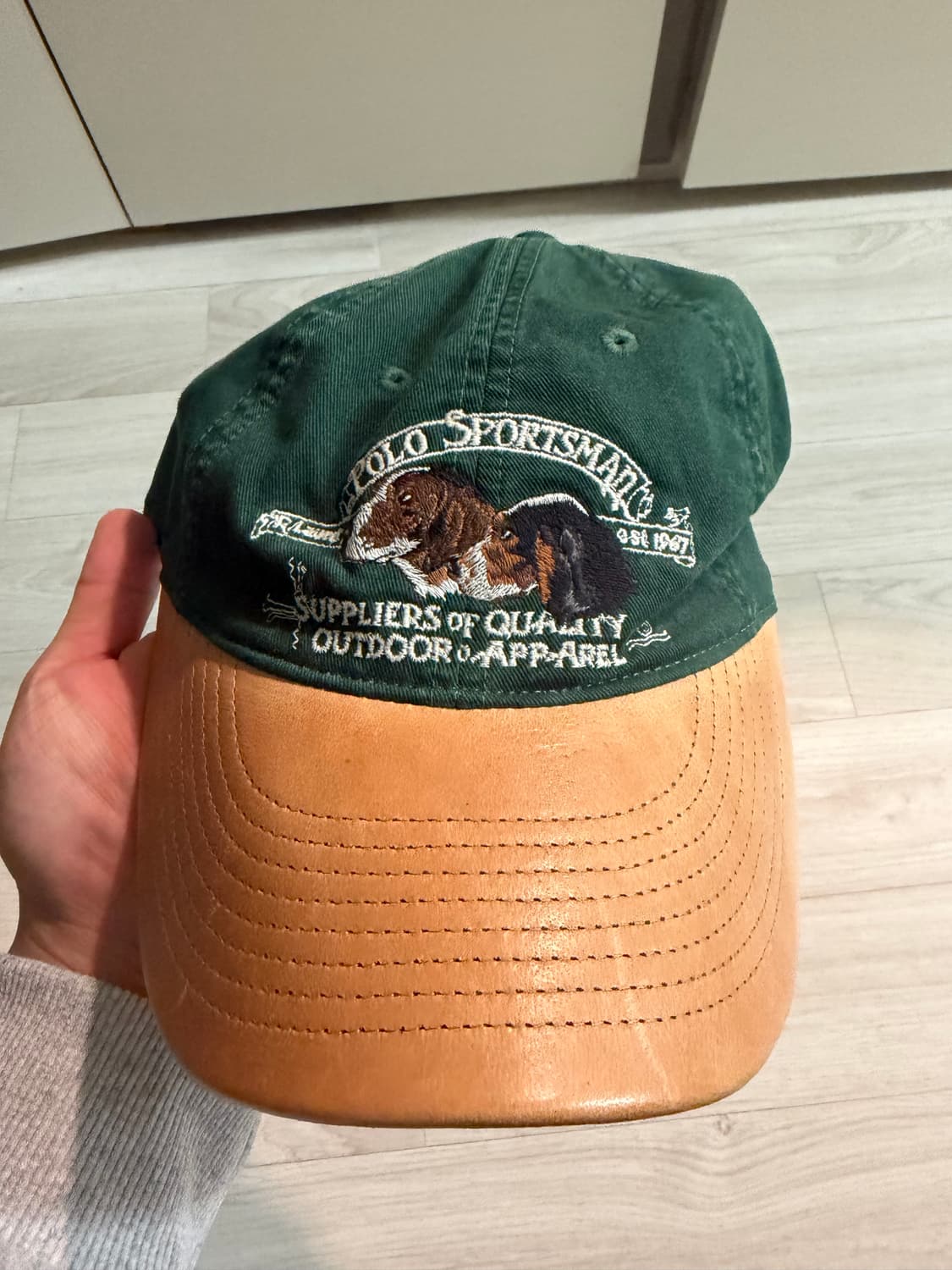 폴로 랄프로렌 스포츠맨 레더빌 볼캡  상품이미지1