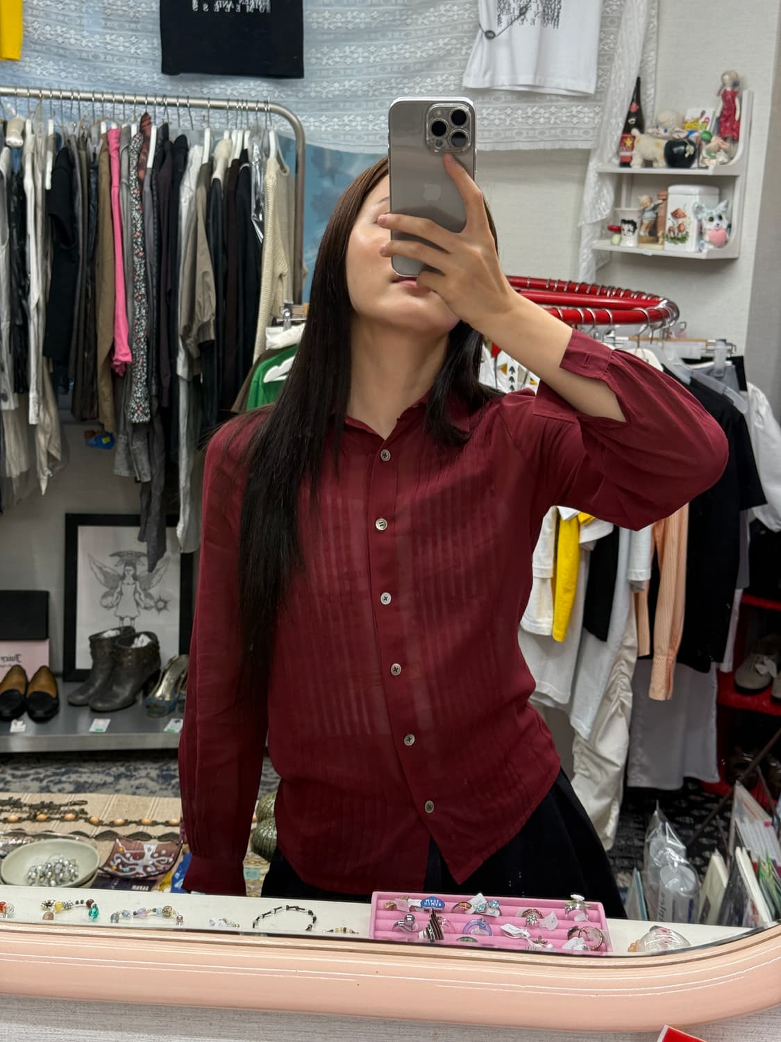 chloe 시스루 셔츠 상품이미지1