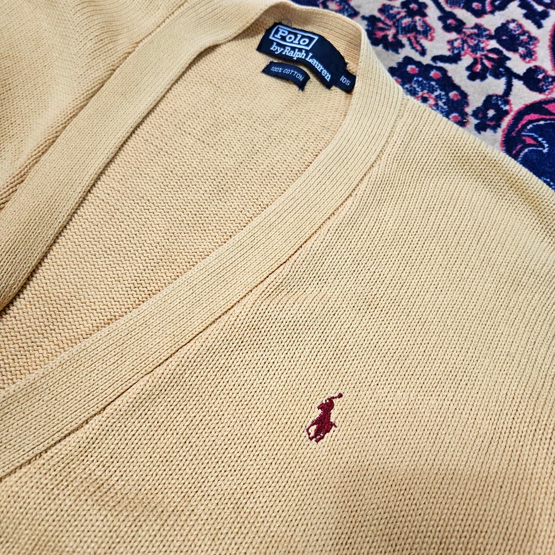 폴로랄프로렌 90's 베이지 코튼 루즈핏 가디건 상품이미지5