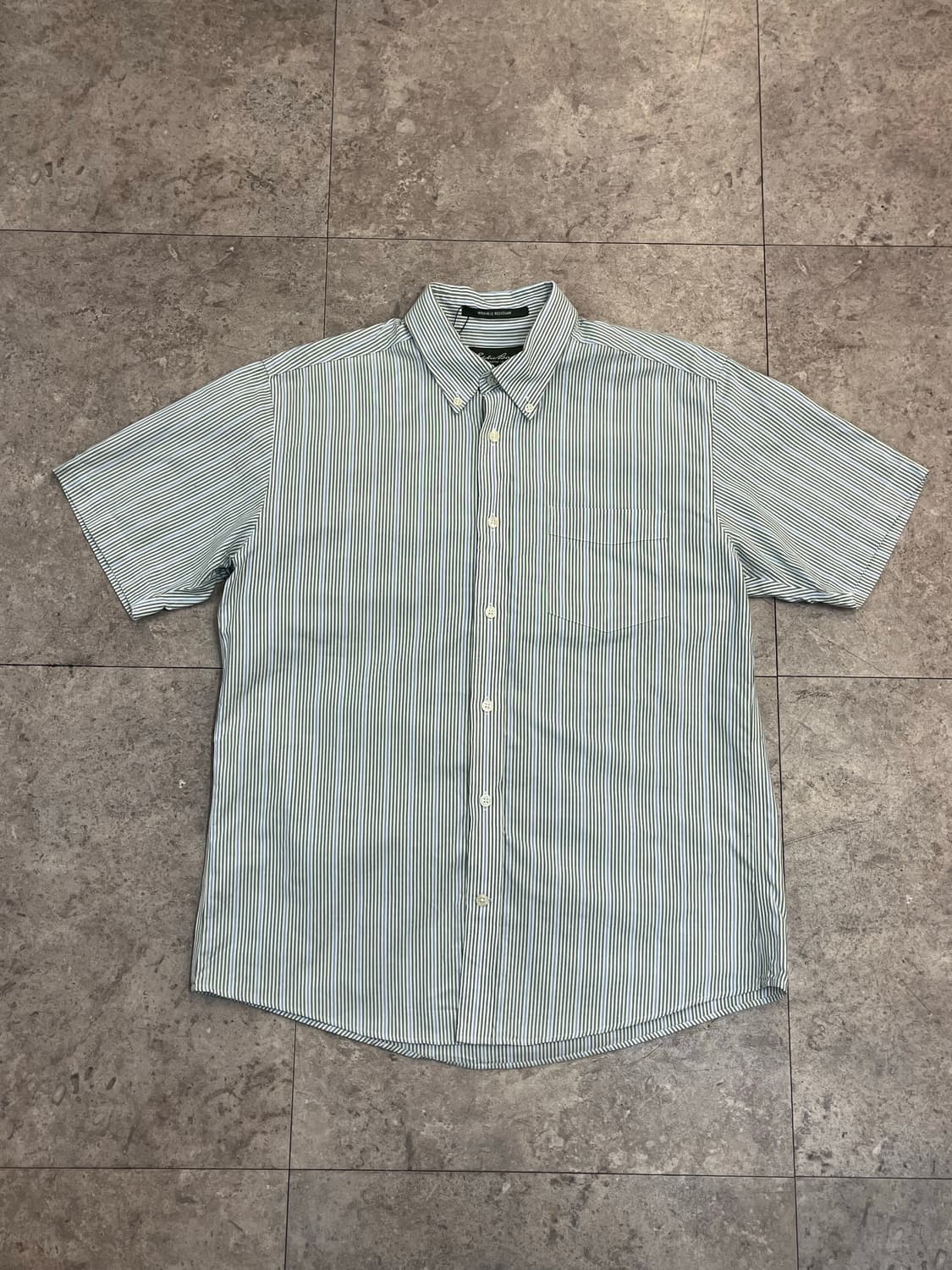 에디바우어 스트라이프 포켓 반팔 셔츠 스카이블루 M #csz3547 상품이미지4