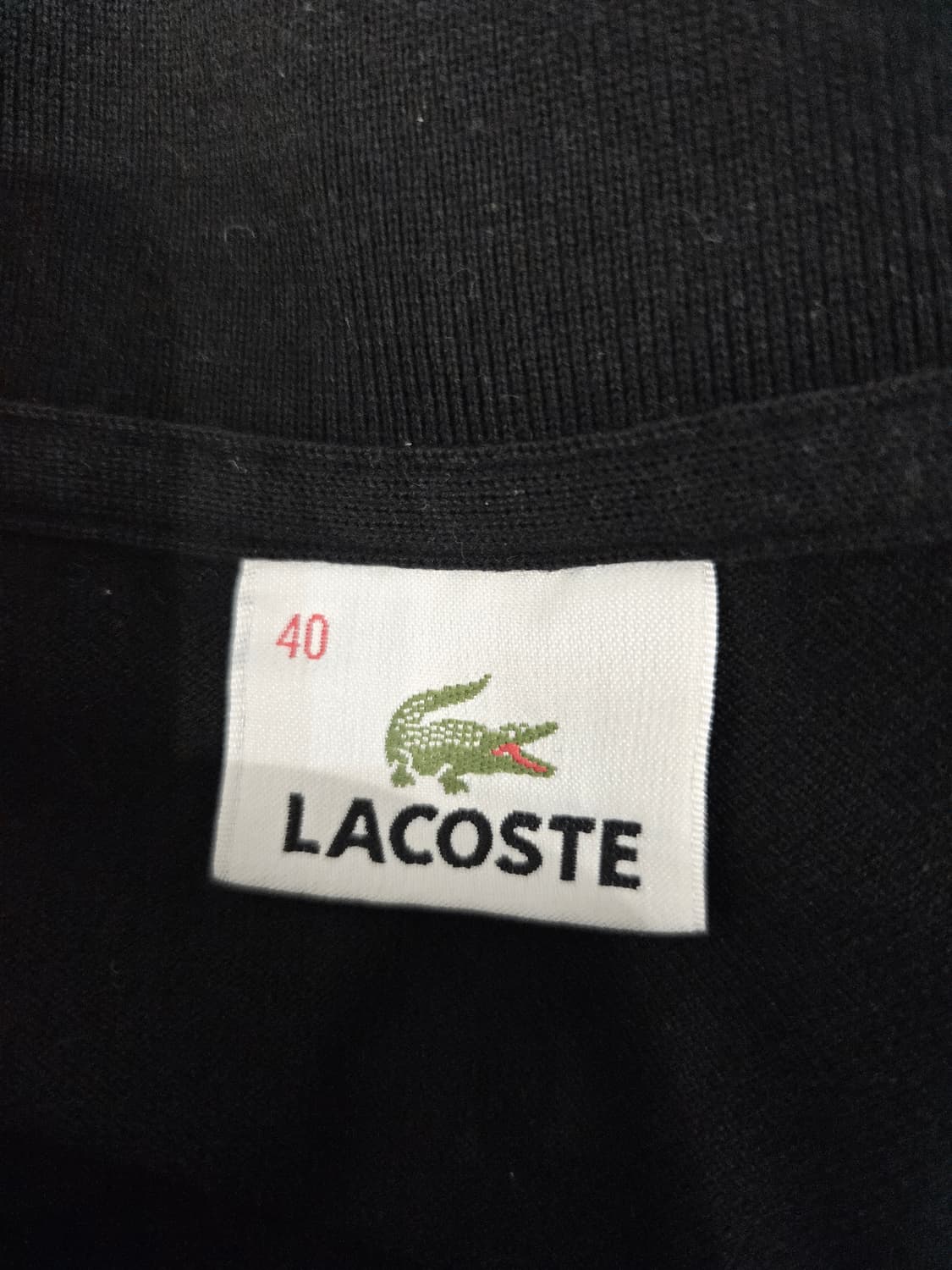 라코스테 블랙 피케 반팔 미디 원피스_호칭40 상품이미지6