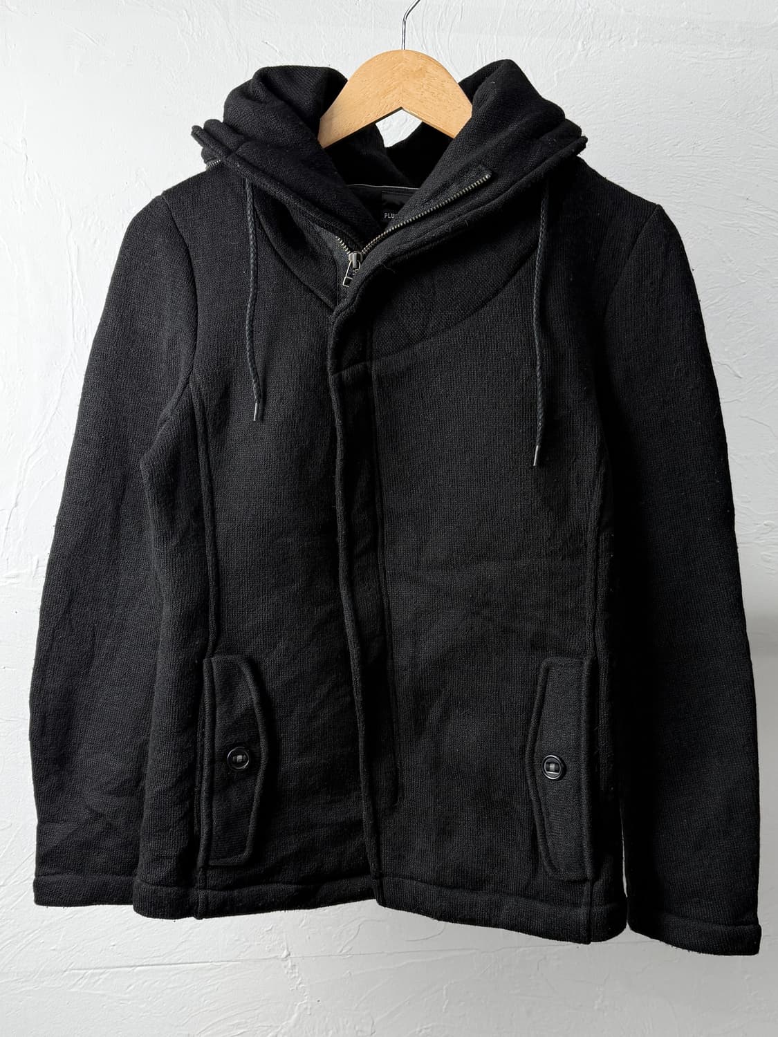 Plus One 사선 후드 집업 상품이미지2