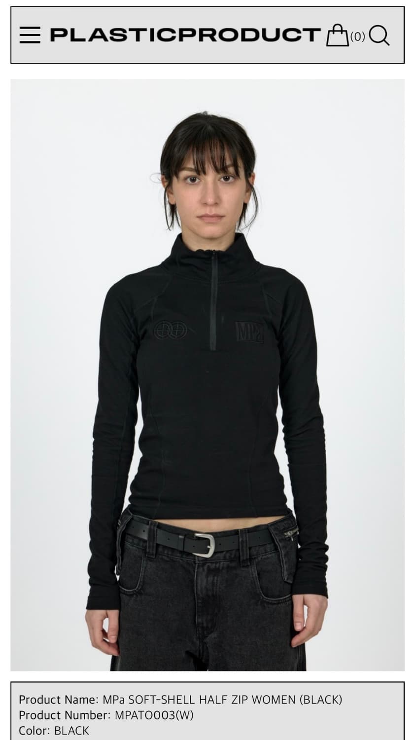 MPa SOFT-SHELL HALF ZIP WOMEN(BLACK S) 상품이미지1