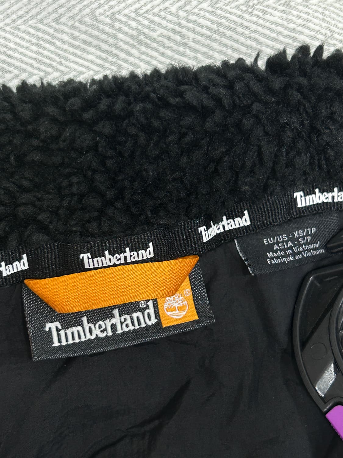 팀버랜드 롱후리스 뽀글이 플리스 자켓 여성 S 블랙 상품이미지7