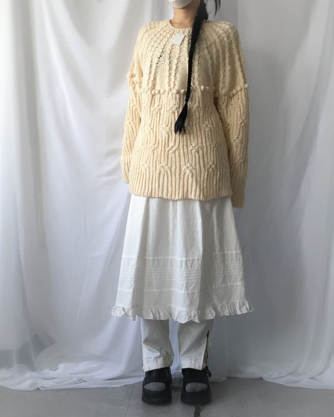 Pom pom point loose fit knit 상품이미지8