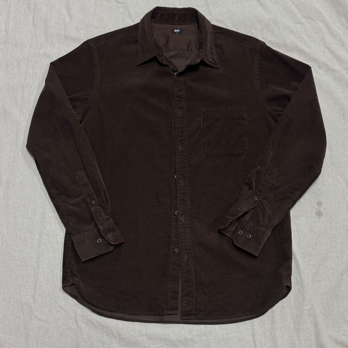유니클로 코듀로이 브라운 셔츠 L 상품이미지1