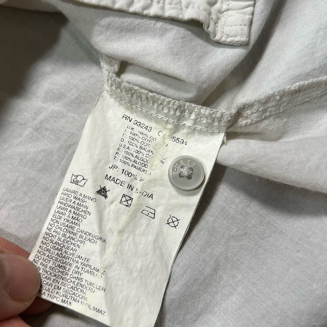 디젤 헨리넥 커브버튼 셔츠 상품이미지6