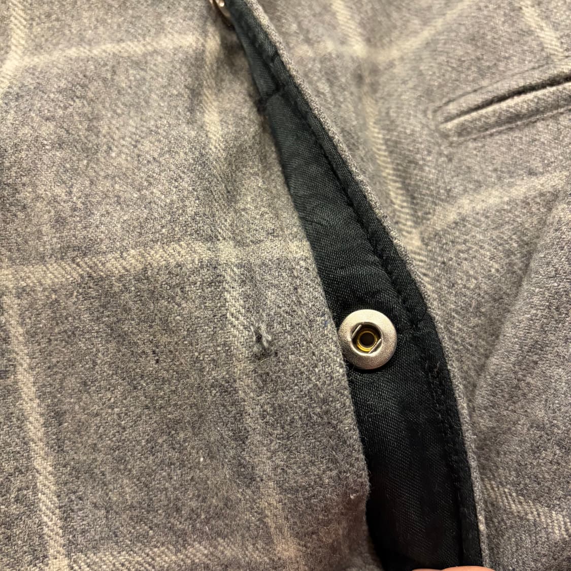 [M] 90s 스투시 빈티지 체크 셔츠 자켓 그레이 D99 상품이미지8