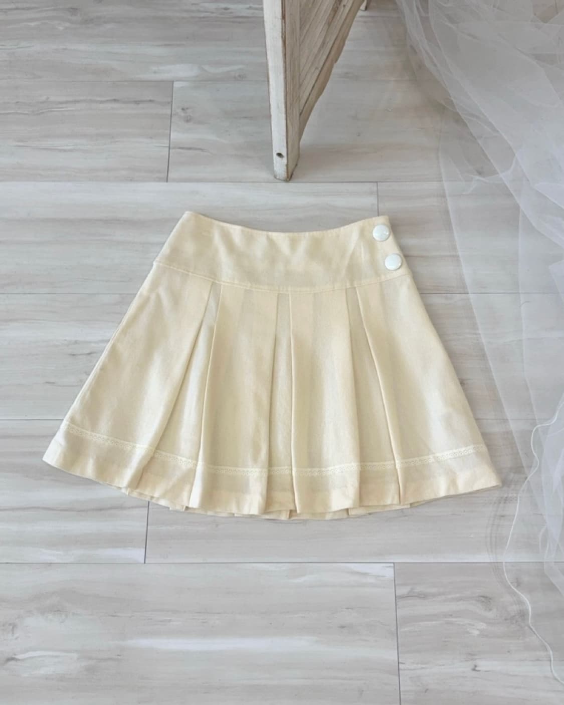 Butter ivory wool skirt 상품이미지1